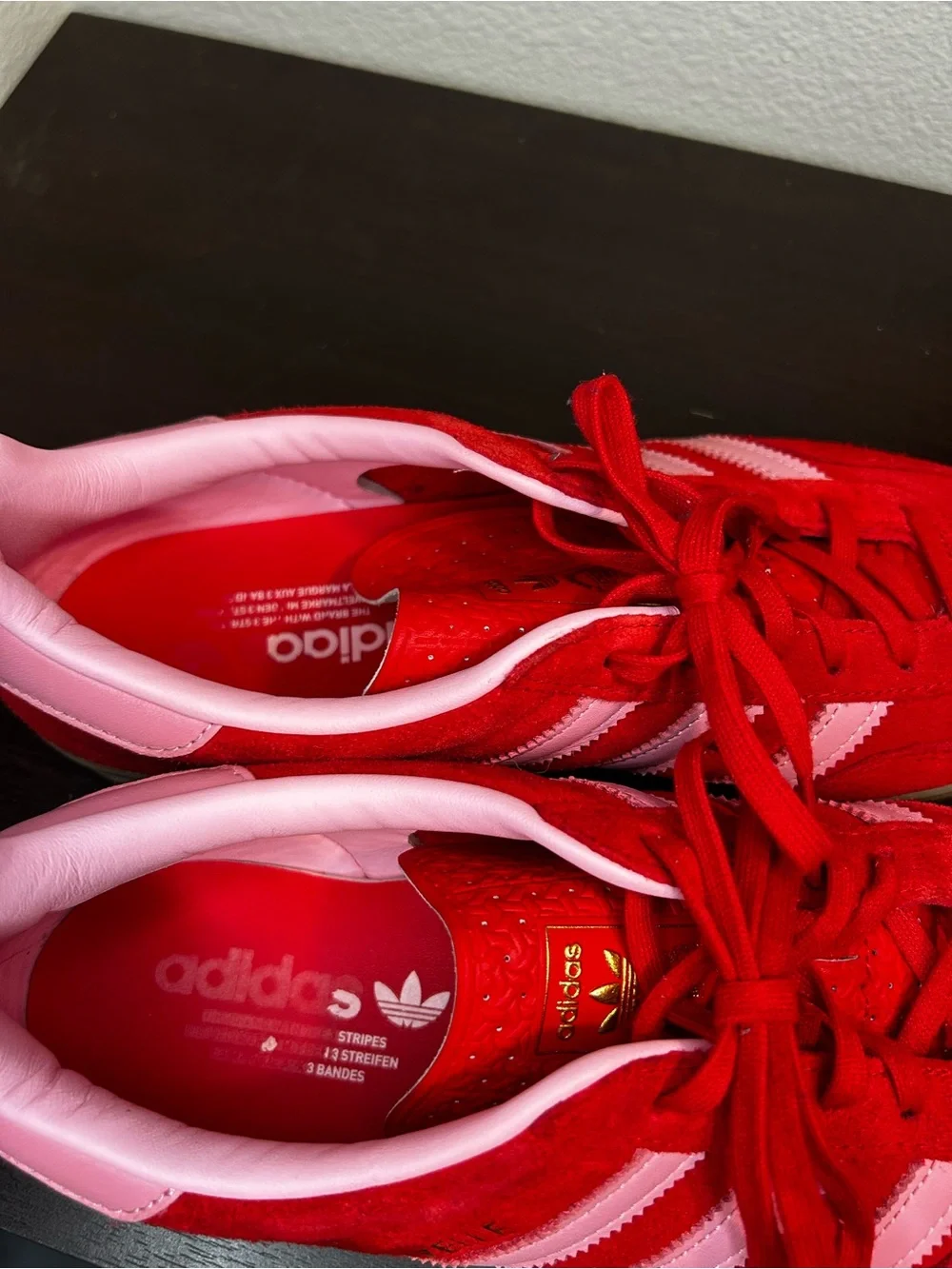 Adidas gazelle Red Suede Low-Top Sneakers size 8.5